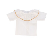 Camicia Bambole Cutie Volante Bianco-Senape